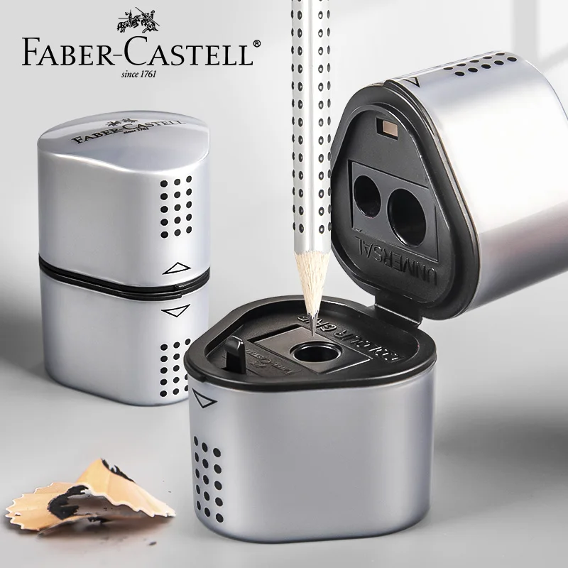Faber-Castell Pencil Grip - ファーバーカステル グリップトリオ 3-in-1 鉛筆削り 手動式鉛筆削り 色鉛筆、ジャンボ鉛筆、グラファイト鉛筆用