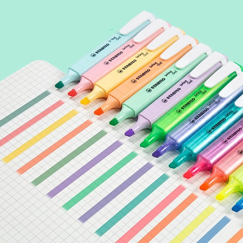 文房具学校および事務用品セット、パステル蛍光ペンマーカー、マ - Stabilo Marker Swing Cool のレビューと価格