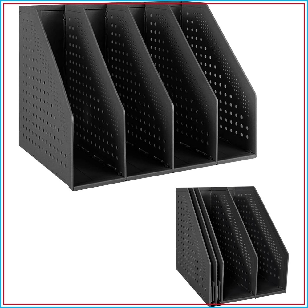 折りたたみ式マガジンホルダー プラスチック製デスクトップ 4 - Magazine Holder Rack のレビューと価格