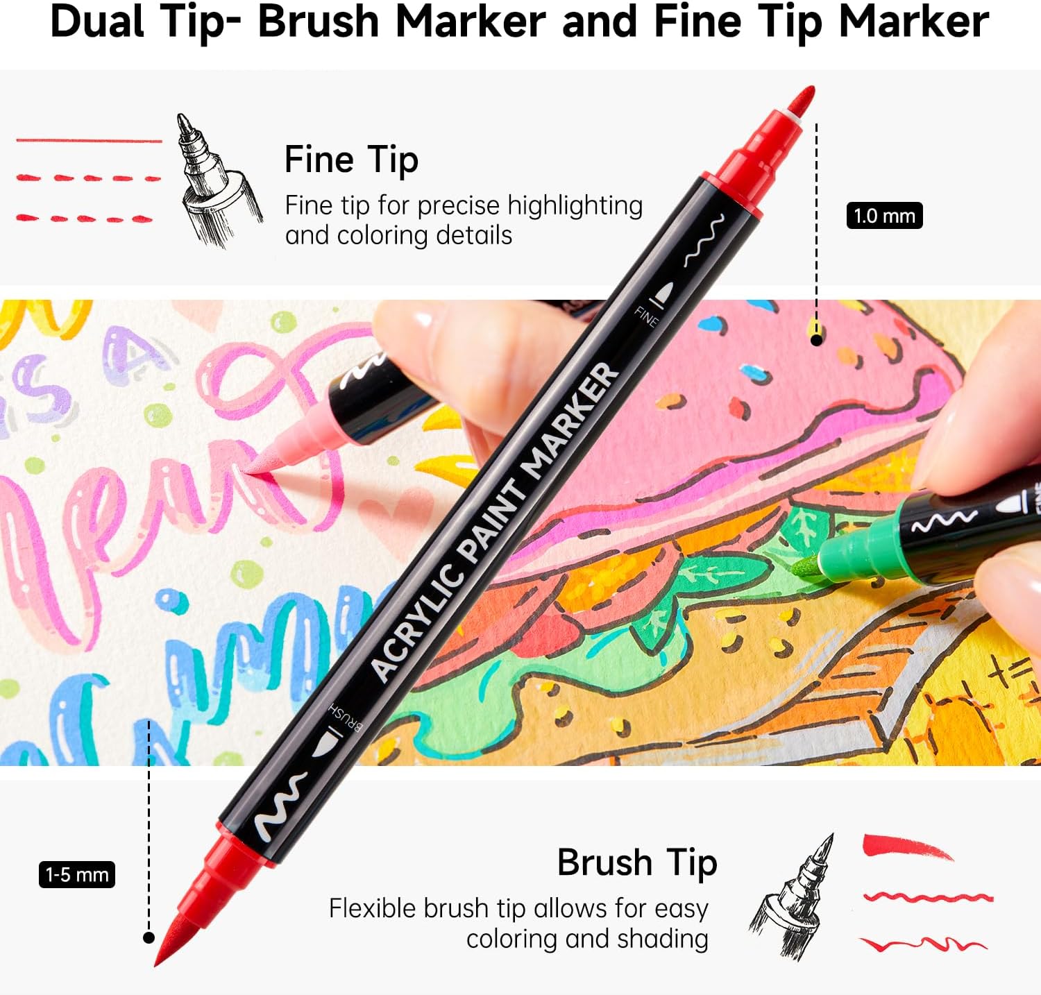 シャトルアート 60色 デュアルチップ アクリルペイントマー - Copic Marker Classic のレビューと価格