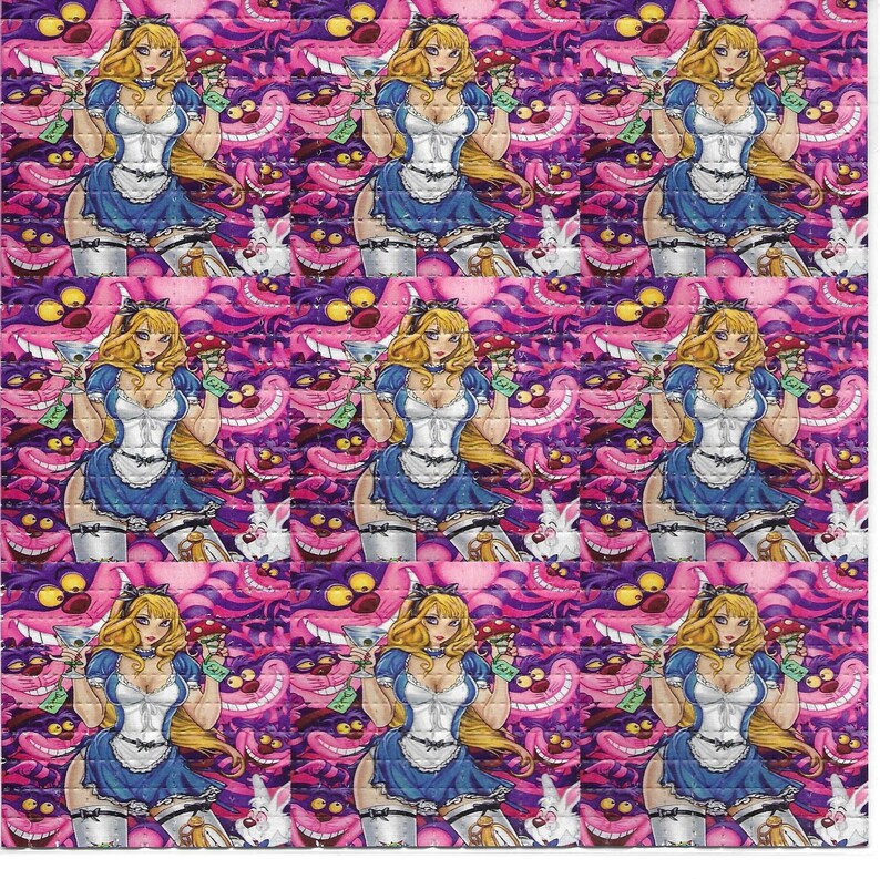 セクシーなアリスサイケデリックlsd酸送料ブロッターアートプ - Ink Blotter Paper のレビューと価格