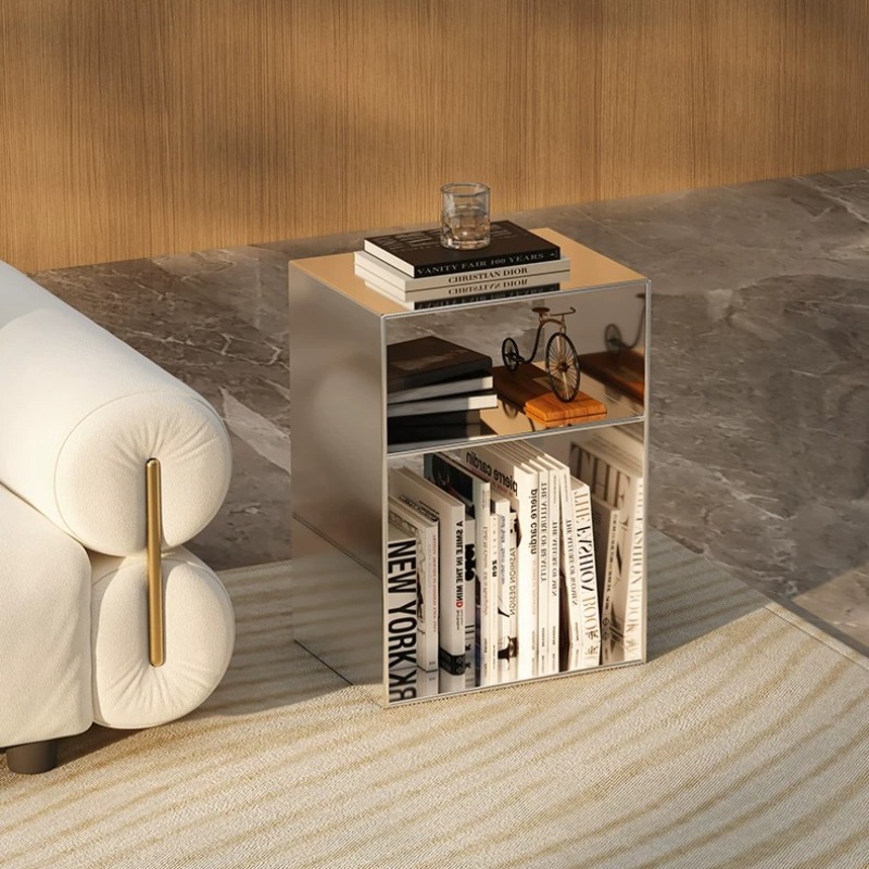 ステンレススチール製ミッドセンチュリーコーヒーテーブル、メタ - Magazine Holder Rack のレビューと価格