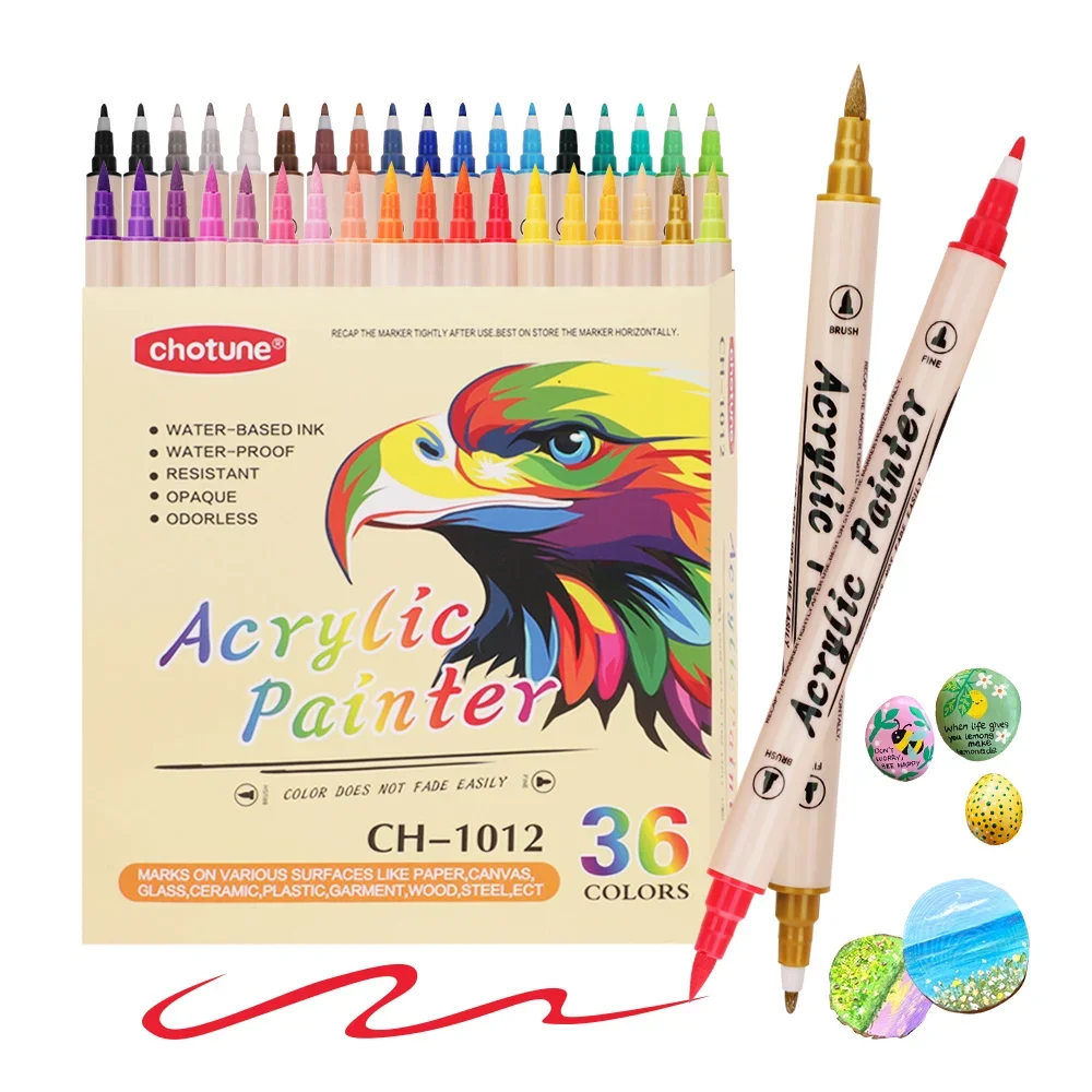12-36 色アクリルペイントマーカーペンブラシデュアルチッ - Copic Marker Classic のレビューと価格